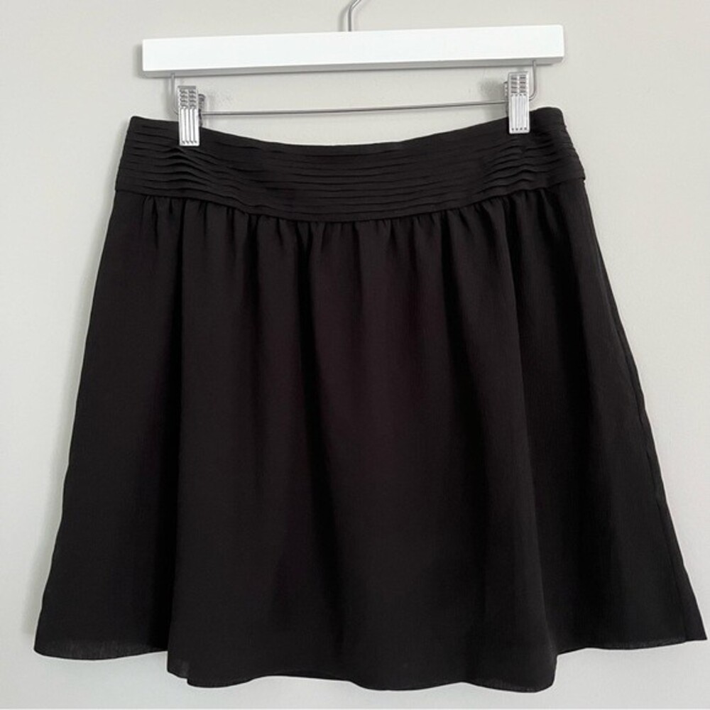 Loft Black Flowy A-line Mini Skirt, Size 0